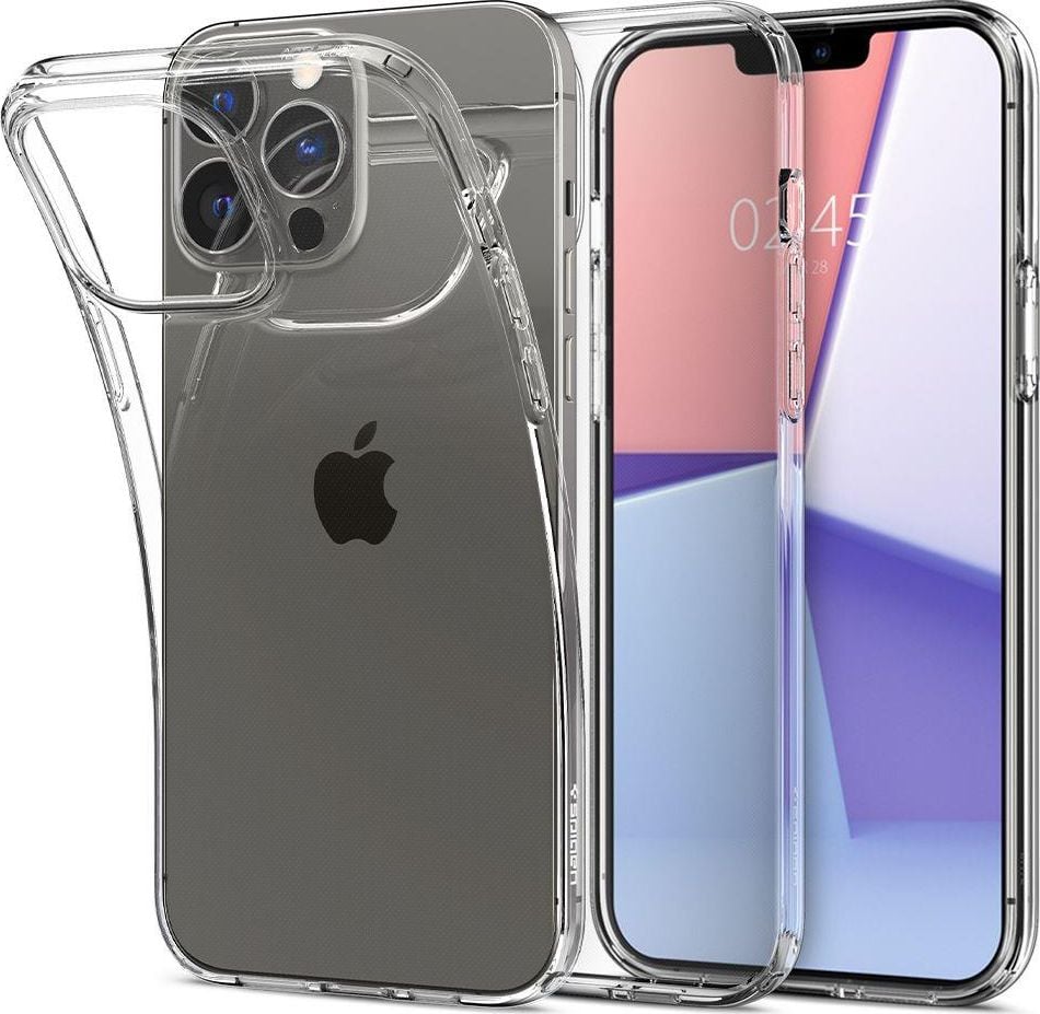 Carcasa Spigen Liquid Crystal compatibila cu iPhone 13 Pro Max Crystal Clear