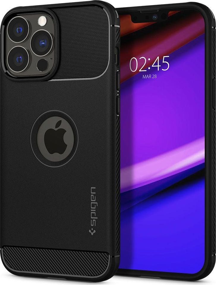 Carcasa Spigen Rugged Armor compatibila cu iPhone 13 Pro Max Matte Black