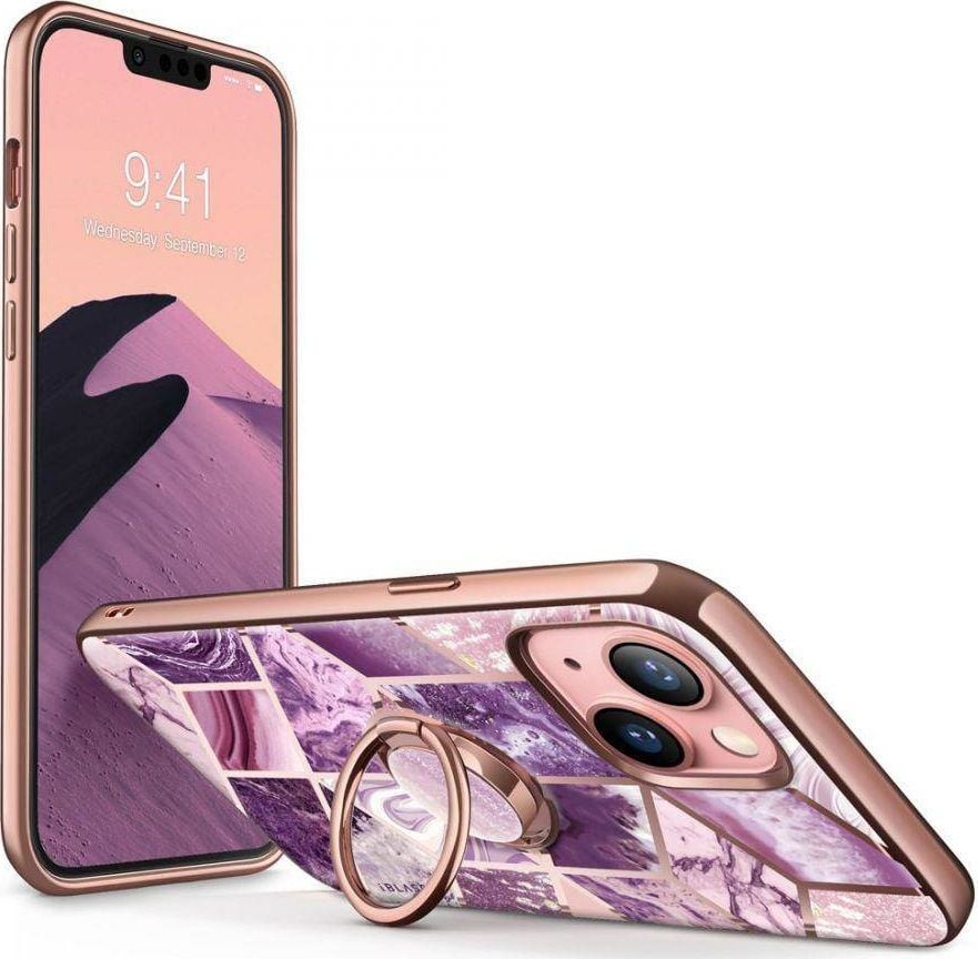 Carcasa stylish Supcase Cosmo Snap compatibila cu iPhone 13 Marble Purple