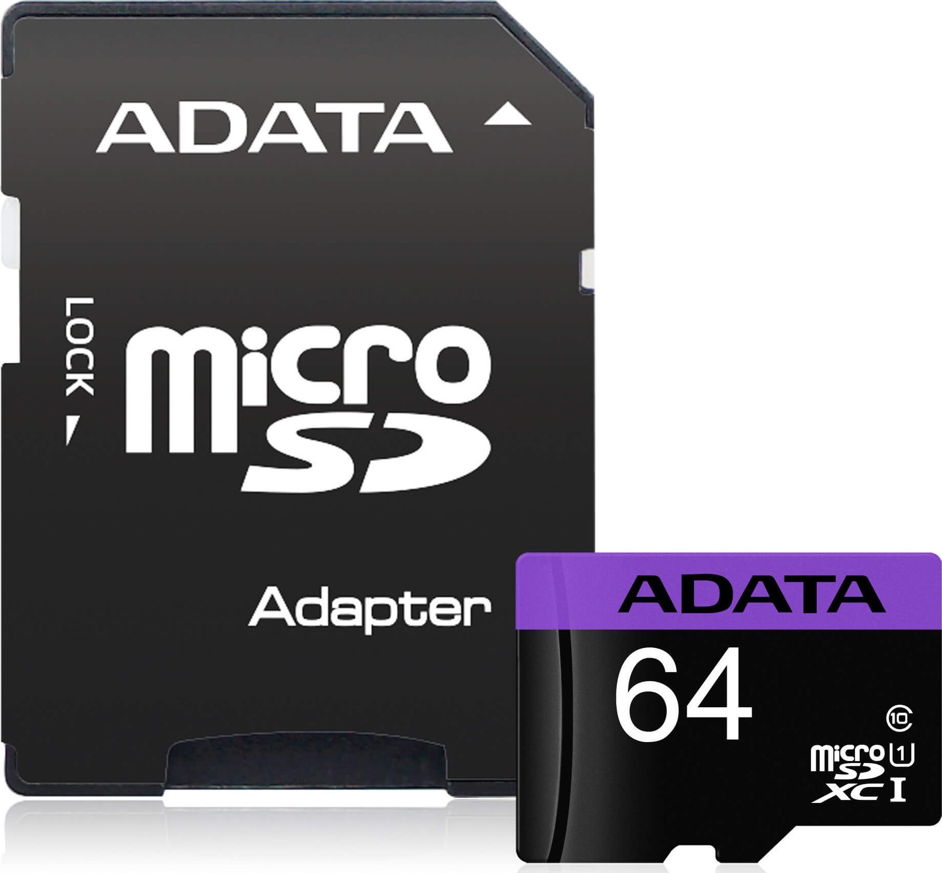 Card de memorie ADATA Premier, MicroSDXC, 64GB, UHS-I, Class10 + Adaptor