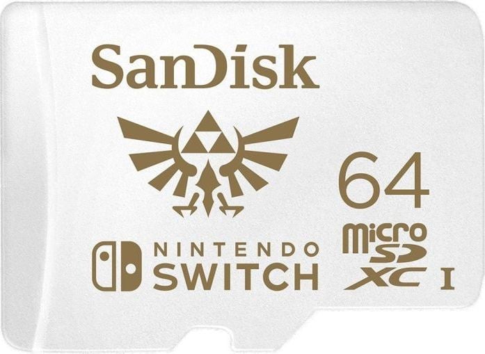 Card de memorie SANDISK SDSQXAT-064G-GNCZN,pentru Nintendo Switch, microSDXC, 64GB, U3, 100 Mb/s