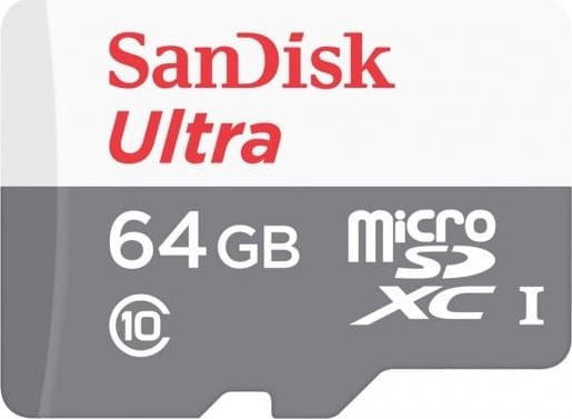 Card de memorie SanDisk Ultra SDSQUNR-064G-GN3MN, microSDXC, 64GB, 100MB/s Class 10 UHS-I