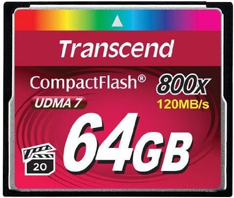 Card de memorie transcend CompactFlash Card (CF) 800x 64GB (TS64GCF800)