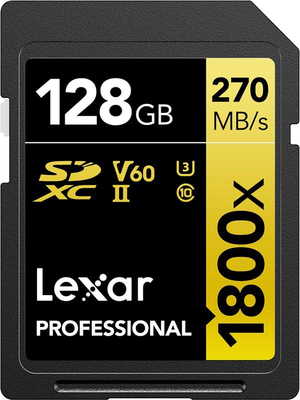 Card Lexar Professional 1800x SDXC 128GB Clasa 10 UHS-II/U3 V60 (LSD1800128G-BNNNG)