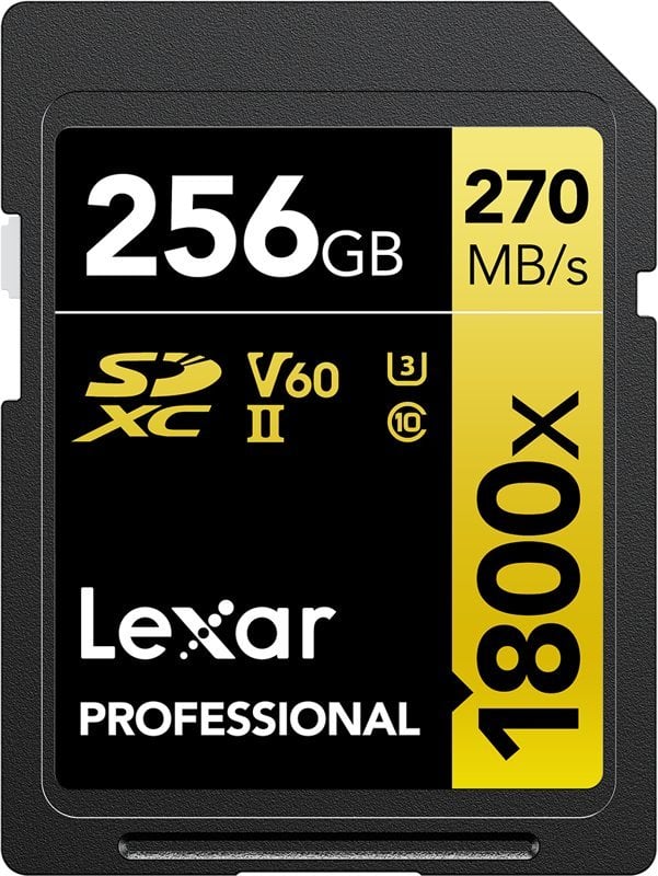 Card Lexar Professional 1800x SDXC 256 GB clasa 10 UHS-II/U3 V60 (LSD1800256G-BNNNG)