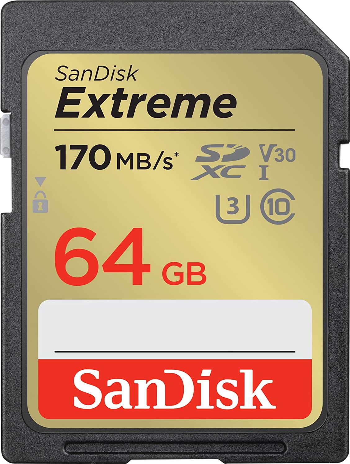 Card SanDisk Extreme SDXC de 64 GB clasa 10 UHS-I/U3 V30 (SDSDXV2-064G-GNCIN)