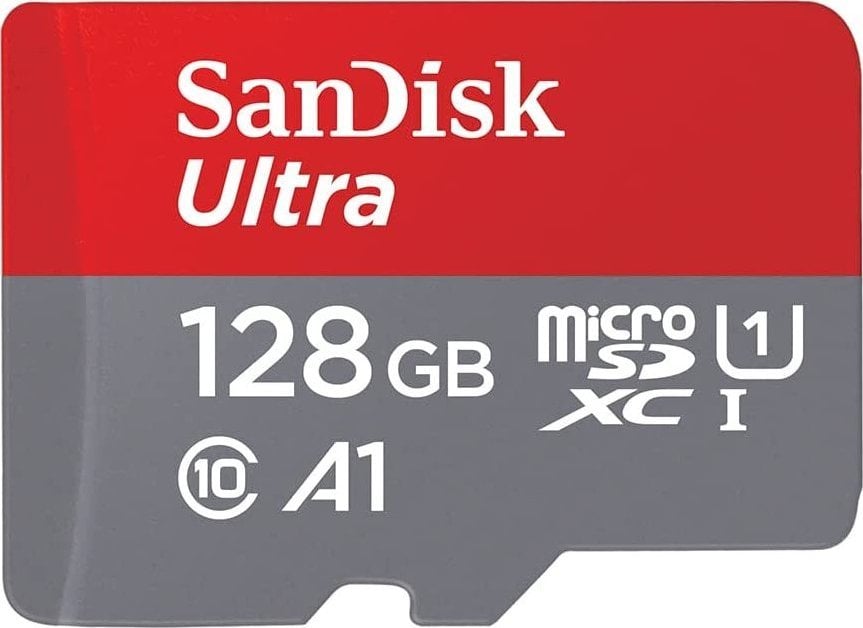 Card SanDisk Ultra MicroSDXC de 128 GB clasa 10 UHS-I/U1 A1 (SDSQUAB-128G-GN6MA)