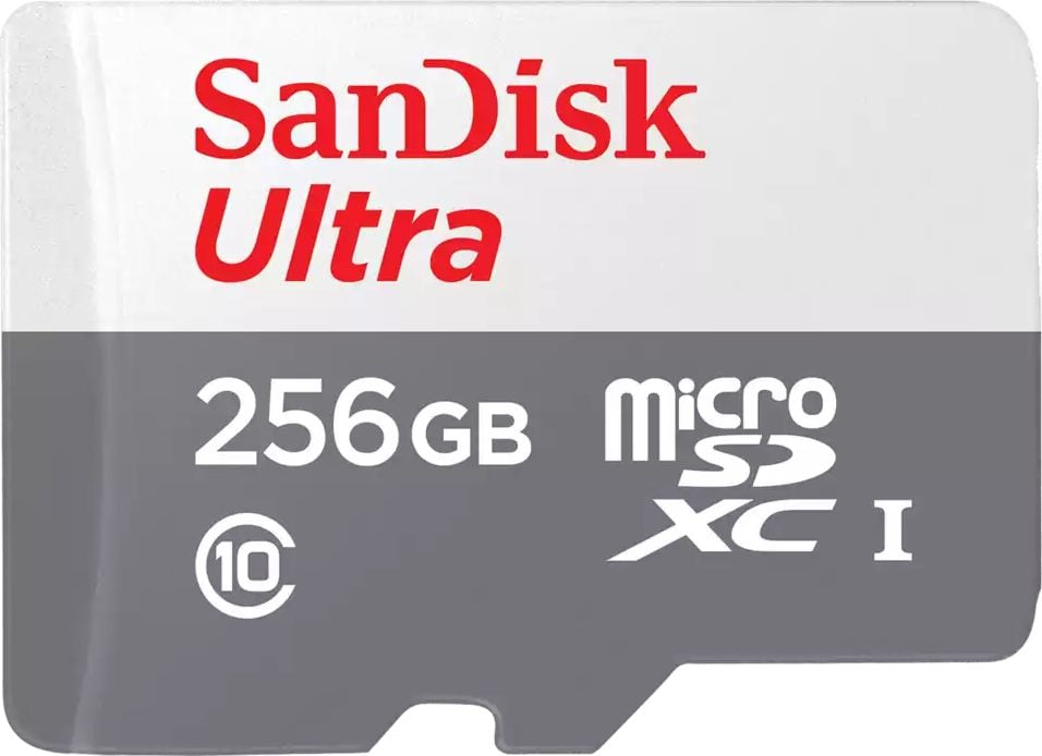 Card SanDisk Ultra MicroSDXC de 256 GB clasa 10 UHS-I (SDSQUNR-256G-GN6TA)
