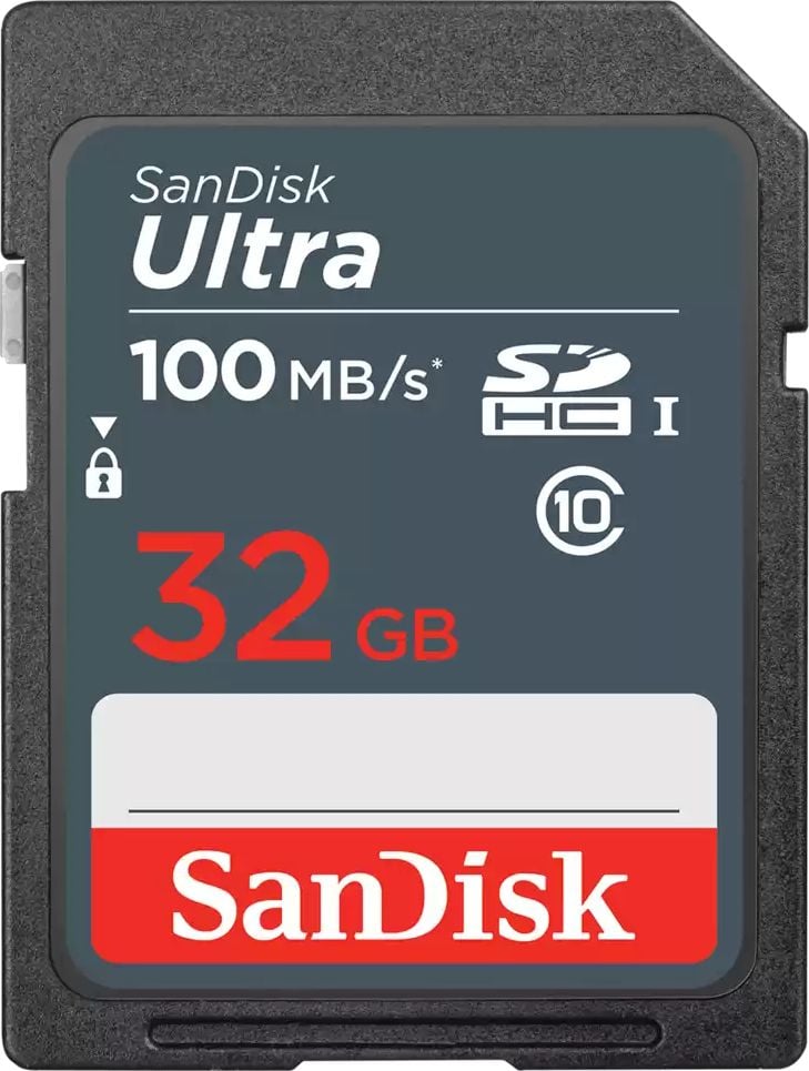 Card SanDisk Ultra SDHC de 32 GB clasa 10 UHS-I/U1 (SDSDUNR-032G-GN3IN)