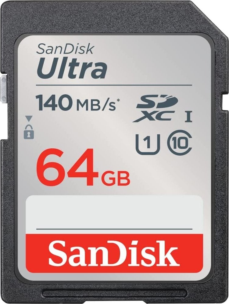 Card SanDisk Ultra SDXC de 64 GB clasa 10 UHS-I/U1 (SDSDUNB-064G-GN6IN)