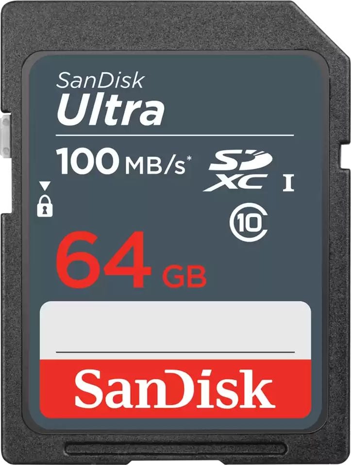 Card SanDisk Ultra SDXC de 64 GB clasa 10 UHS-I/U1 (SDSDUNR-064G-GN3IN)