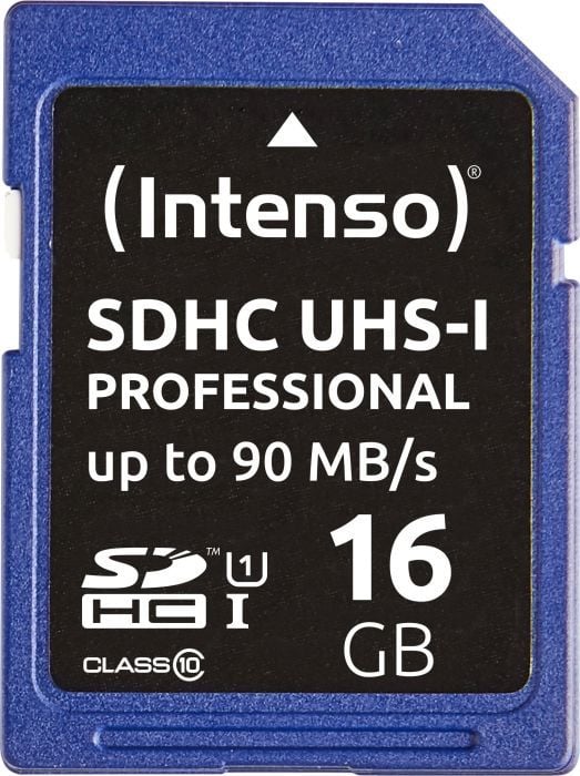 Card SDHC Intenso Professional de 16 GB Clasa 10 UHS-I/U3 (3431470)