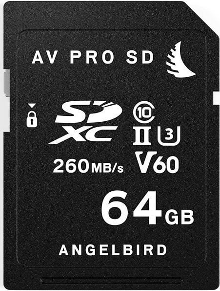 Card SDXC Angelbird AV PRO SD MK2 V60 64GB Clasa 10 UHS-II/U3 V60 (AVP064SDMK2V60)