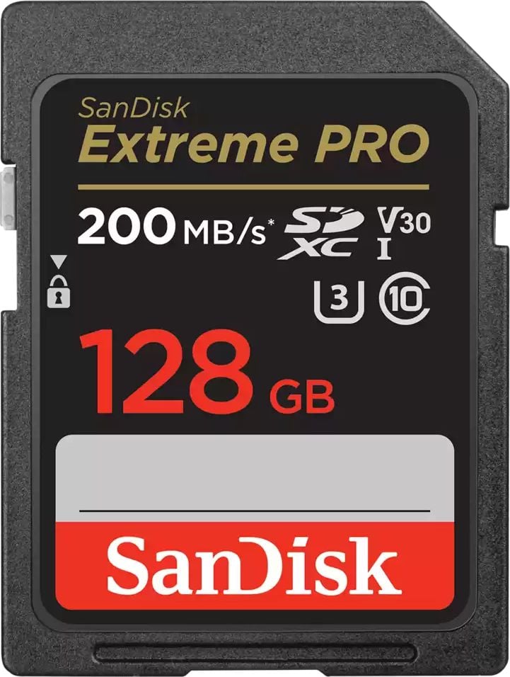 Card SDXC SanDisk Extreme PRO 128 GB clasa 10 UHS-I/U3 V30 (SDSDXXD-128G-GN4IN)