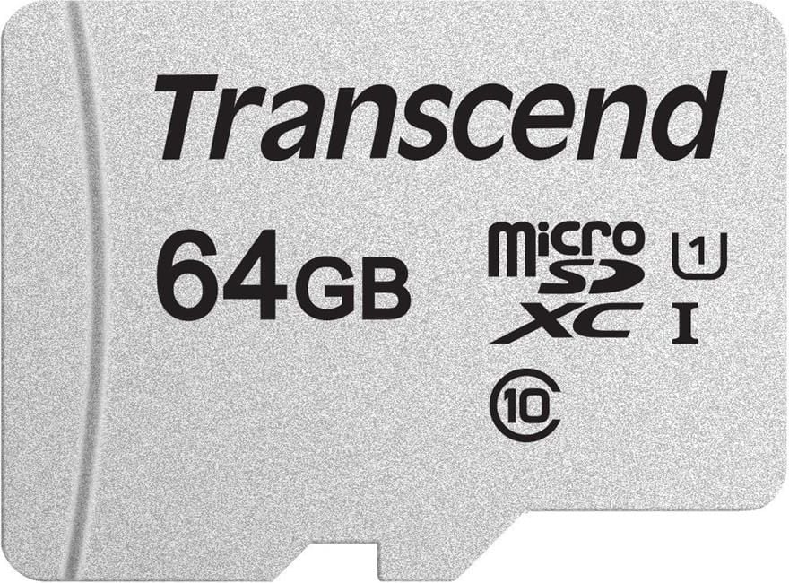 Card Transcend 300S MicroSDXC 64GB Clasa 10 UHS-I/U1 V30 (TS64GUSD300S)