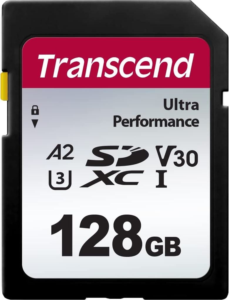 Card Transcend 340S SDXC 128GB Clasa 10 UHS-I/U3 A2 V30 (TS128GSDC340S)