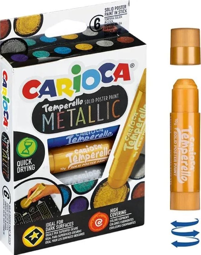 Carioca Paint sticks Temporello metalic 6 culori