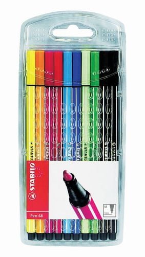 Carioca Stabilo Pen 68 1mm 10 culori/set
