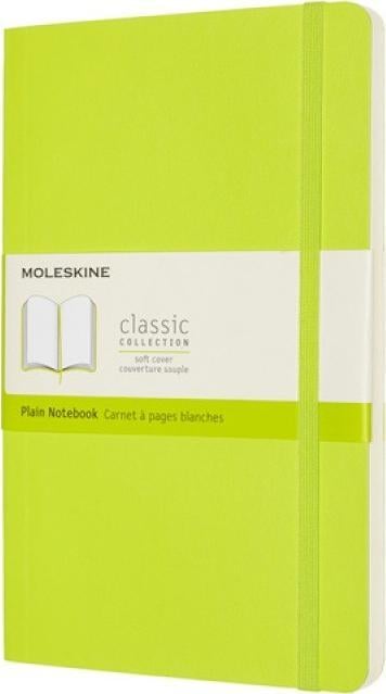 Carnet Moleskine MOLESKINE Classic L (13x21 cm) simplu, copertă moale, verde lămâie, 240 pagini, verde