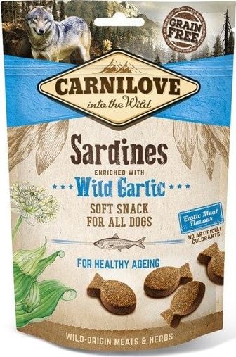 CARNILOVE DOG SOFT GUSTARE & Wild usturoi Sardines 200g / 10