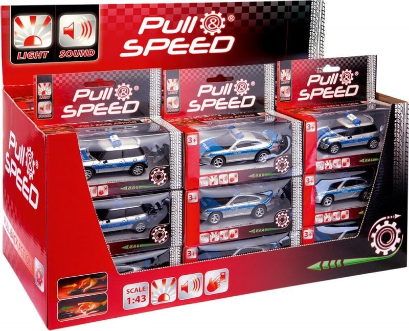 Carrera Pull&speed Sound & Light Police Diverse tipuri