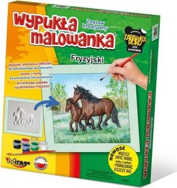 Carte de colorat convexă a cailor frizieni