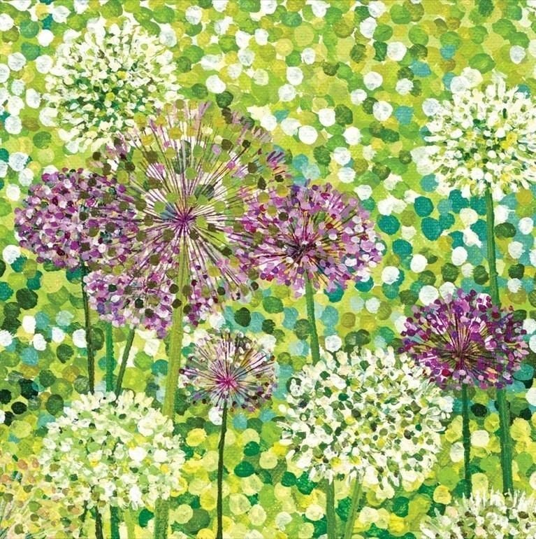 Cartelă Susan Entwistle cu plic Flori de usturoi