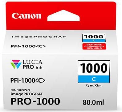 Cartus cerneala Lucia Pro PFI-1000 Cyan pentru imagePROGRAF PRO-1000