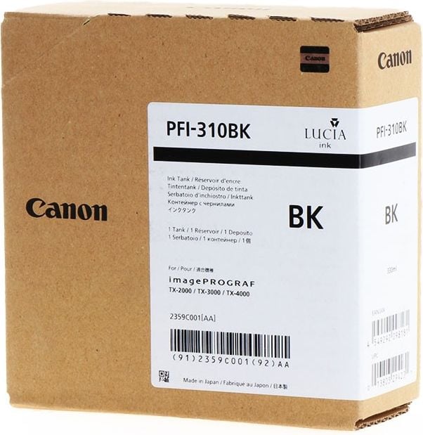 Cartus cerneala PFI-310BK negru foto Canon 330ml