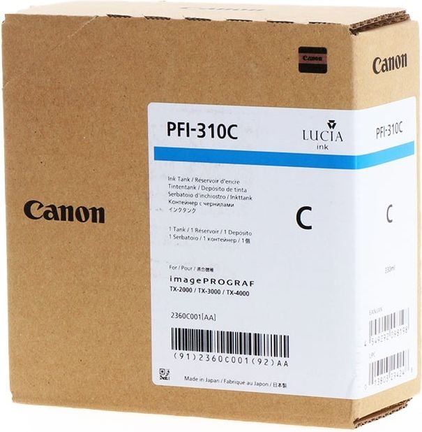Cartus cerneala PFI-310C cyan Canon 330ml