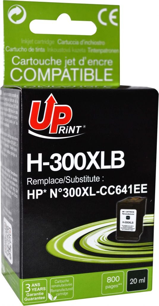 Cartus de cerneala UPRINT CC641EE HP, Negru