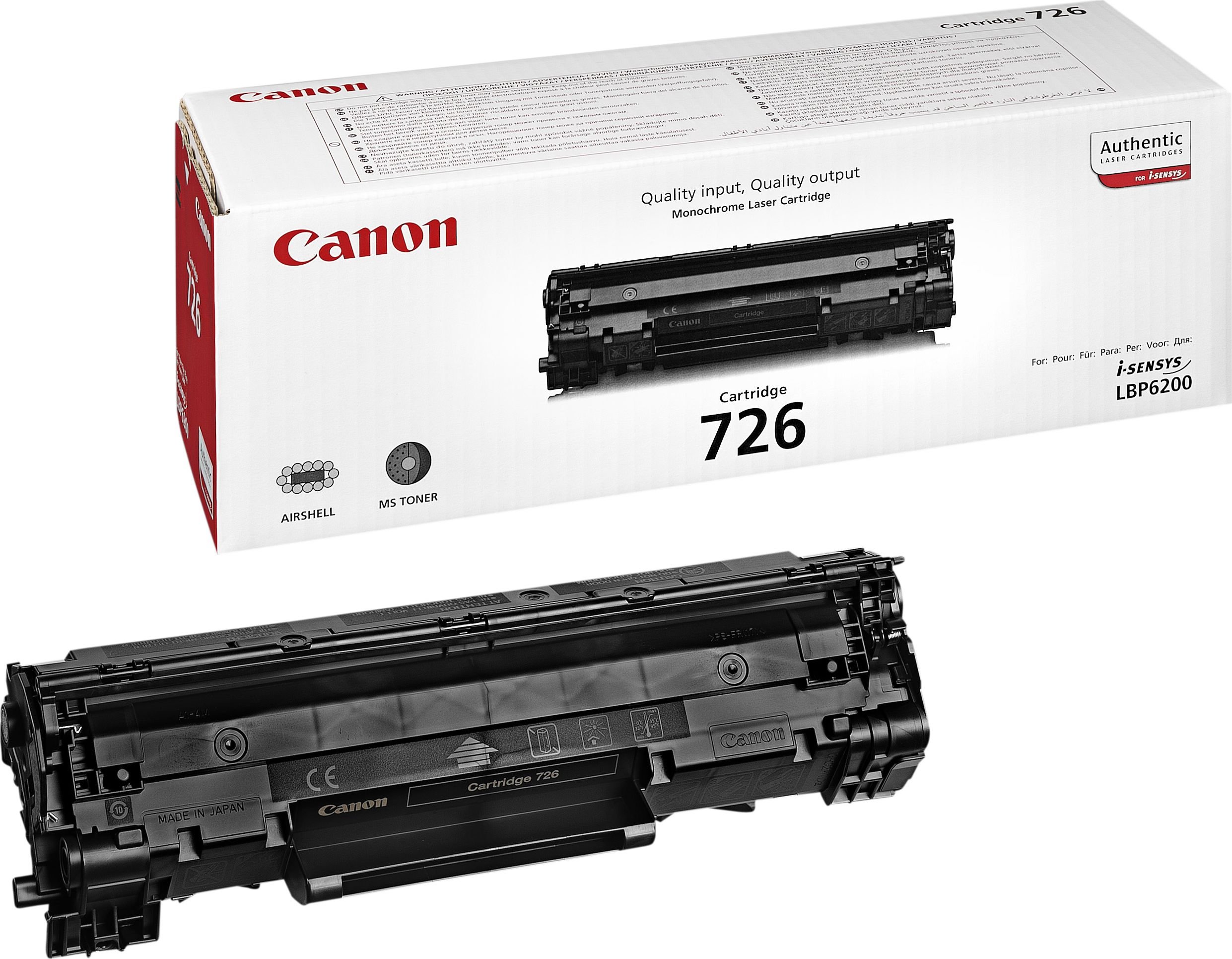 Cartuș de toner Canon CRG-726 negru original (3483B002)