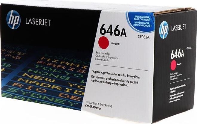 Cartuș de toner HP 646A Magenta Negru Original (CF033A)