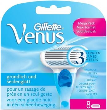 Cartușe de ras Gillette Venus 8 buc,Pentru femei,Cu banda hidratanta