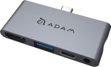 Casa HUB i4 Adam Elements pentru iPad Pro, USB-C, 4in1, Gri