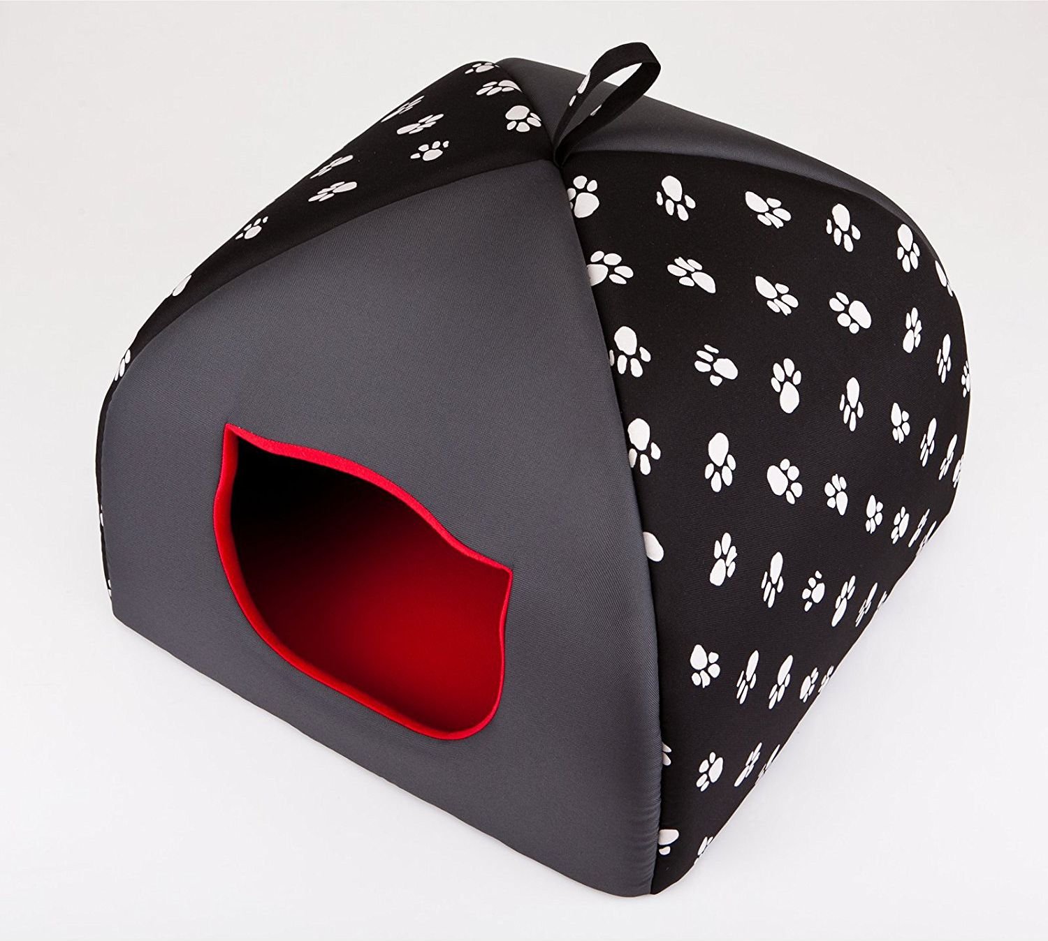 Casa pentru animale de companie `Igloo` Negru cu labele 44x44x35 cm