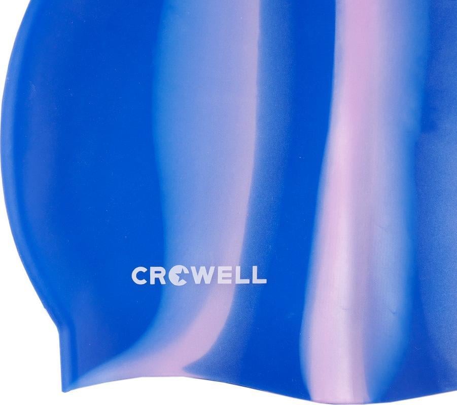 Casca de inot Crowell silicon Crowell Multi Flame albastru-roz col.06