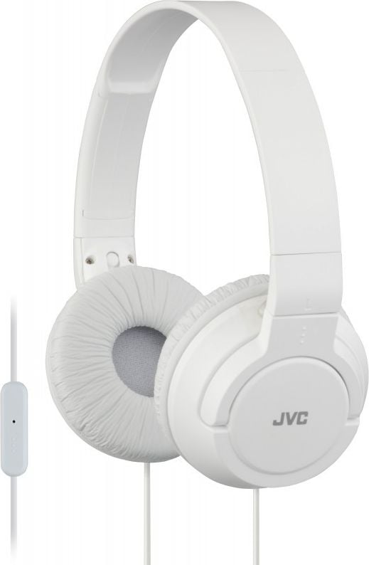 Casti audio cu banda JVC HA-SR185-W, tip DJ, Ultrausoare, Control Telefon, Alb
