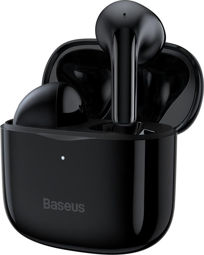 Casti bluetooth wireless Baseus E3 TWS, Bluetooth 5.0, IP64, Cablu USB-C inclus, Negru