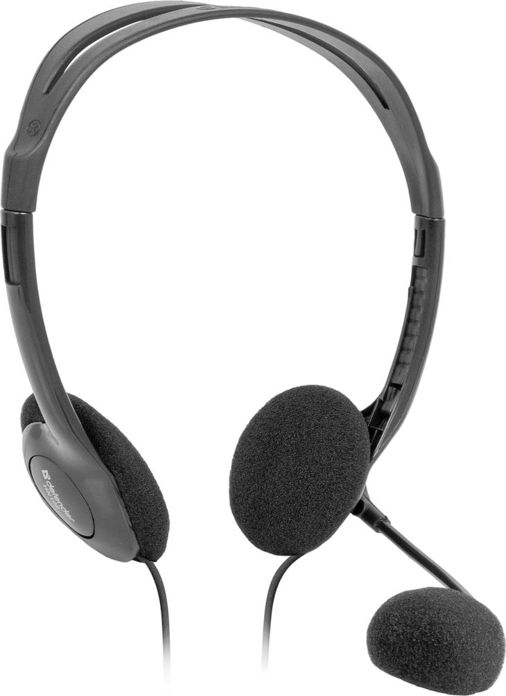 Casti PC - Casti cu microfon PC Defender Aura 102 negru, cablu 1,8 m