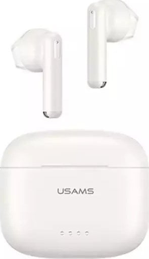 Căști Usams USAMS Bluetooth 5.3 TWS Seria SUA Microfon dublu fără fir alb/alb BHUUS02