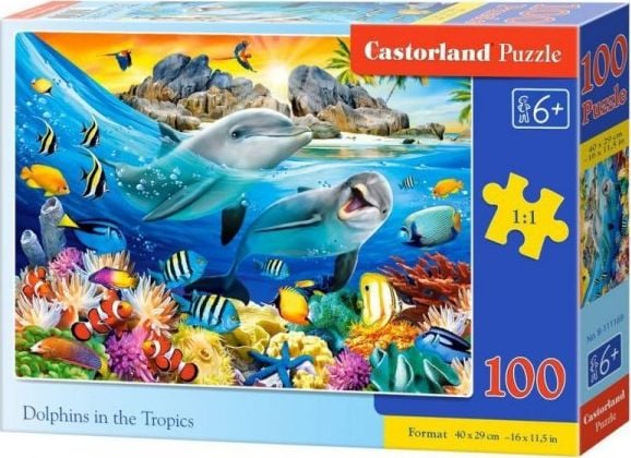Puzzle 100 piese Dolphins in the Tropics Castorland 111169