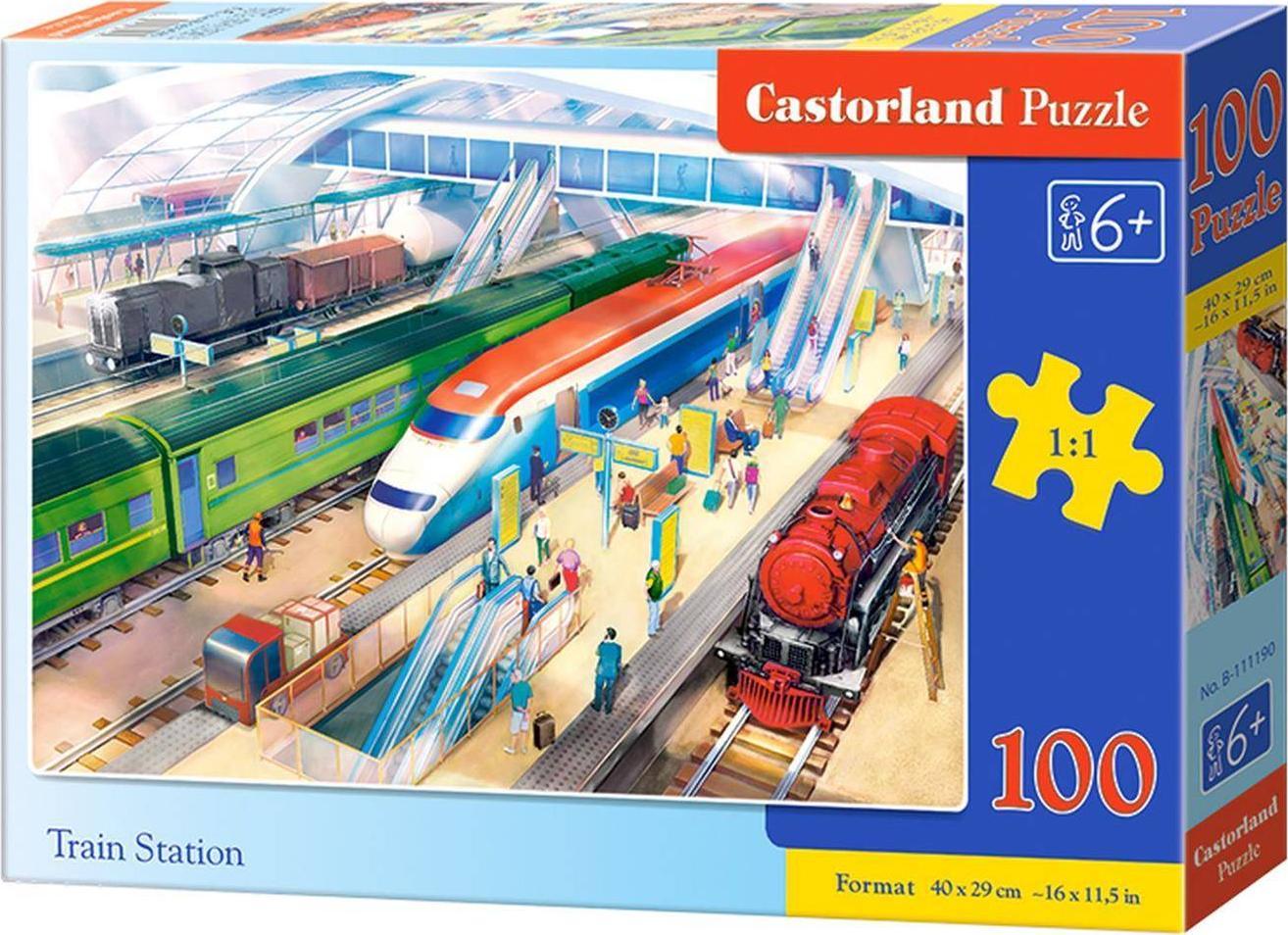 Puzzle 100 piese Train Station Castorland 111190