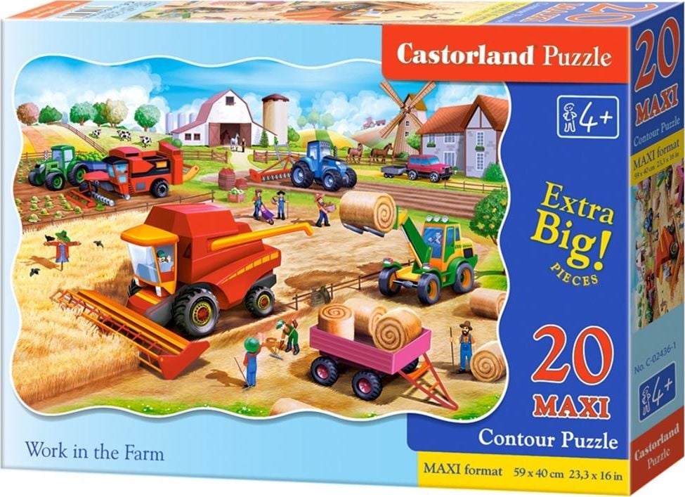 Puzzle Maxi Castorland, Munca la Ferma, 20 piese