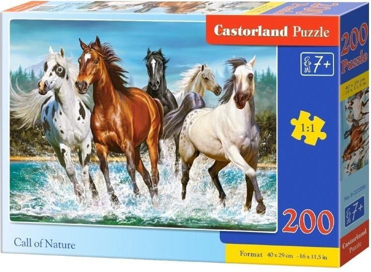 Puzzle cu 200 de piese Cai 222056, Castorland