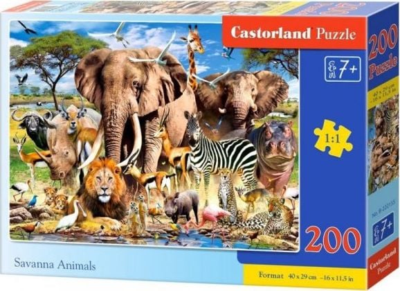 Castorland Puzzle 200 de animale din Savannah CASTOR
