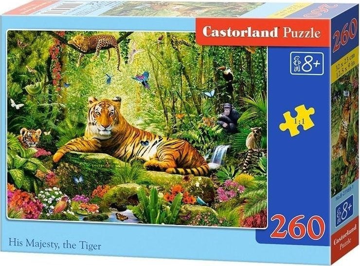 Castorland Puzzle 260 Majestatea Sa, Tigrul CASTOR