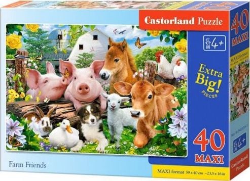 Puzzle 40 piese MAXI Farm Friends Castorland 40339