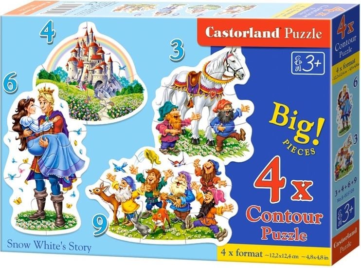 Castorland Puzzle 4w1 - Opowieści Śnieżki (005109)