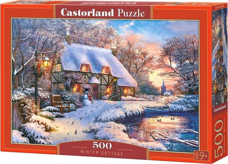 Puzzle Castorland, Cabana Iarna, 500 piese